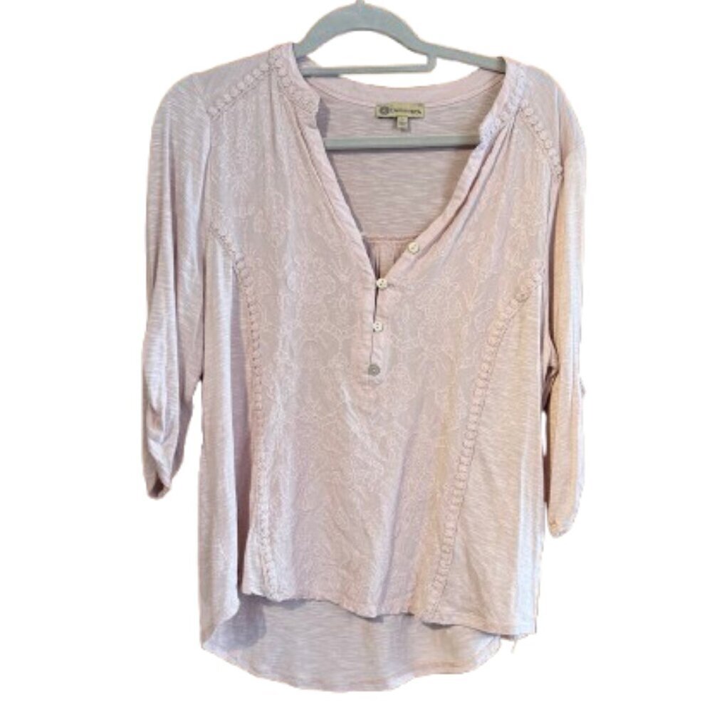 Democracy Women's Shirt Size L Peach (B5)